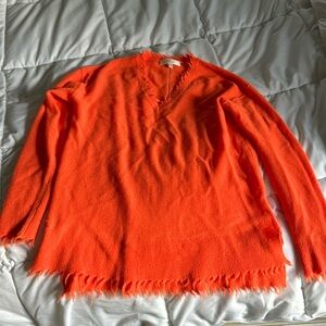 Orange knit sweater